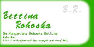 bettina rohoska business card